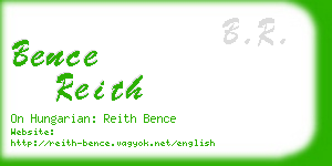 bence reith business card